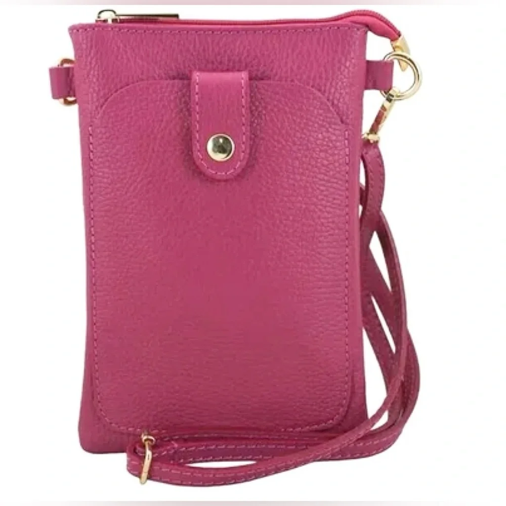 Borse in Pelle Genuine Leather Crossbody Phone Bag NIP